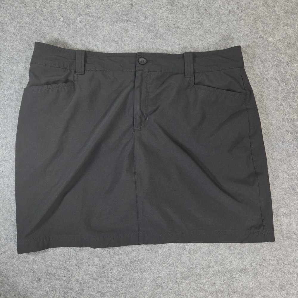 Eddie Bauer Womens 14 Black Skort Stretch Golf Hiking Travel Athletic Pockets